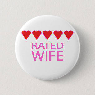 Five Heart Wife 2 Inch Round Button