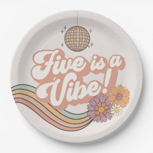 Five is a Vibe 5th birthday party plates