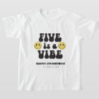 Five is a Vibe | Boys Happy Face 5th Birthday