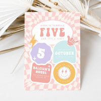 Five is a Vibe | Girls 5th Retro Skater Birthday
