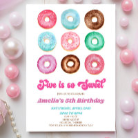 Five Is So Sweet Doughnut Sprinkle 5th Birthday Pa
