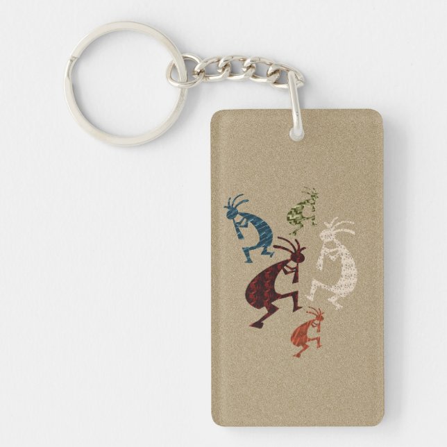 Five Kokopelli Keychain (Front)