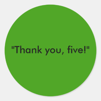 Five minutes to cue Sticker