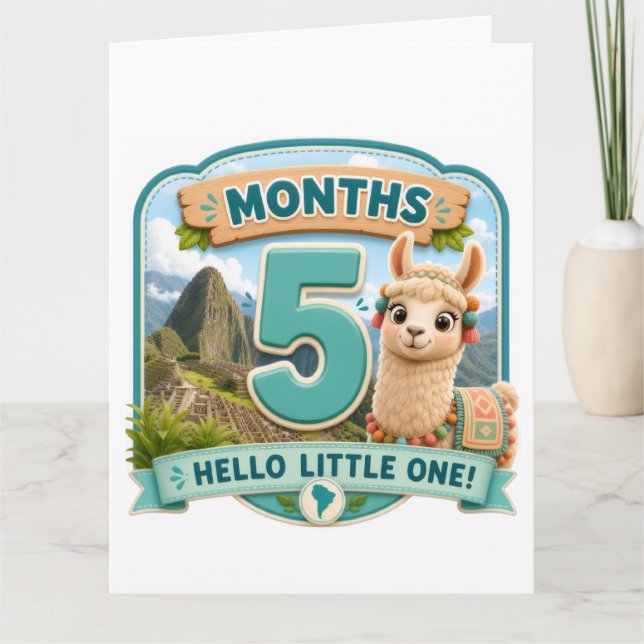 Five Months of Little Adventures Milstone Card (Front)