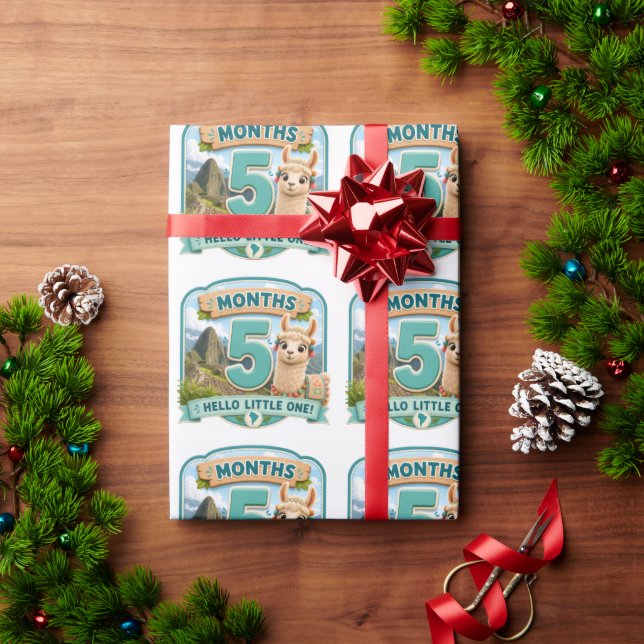 Five Months of Little Adventures Milstone Wrapping Paper (Holiday Gift)