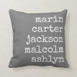Five Names Personalized Mothers Day Throw Pillow<br><div class="desc">Customize this Five Names Personalized Mothers Day gift idea to celebrate one of your favourite people. This personalized gift makes a birthday gift or Christmas gift. Family and friends will love this Five Names Personalized Mothers Day gift idea. It's easy to personalize to be uniquely yours. For further customization, please...</div>