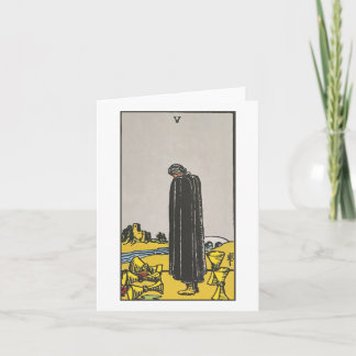 Five of cups blank card -Rider Waite Smith tarot
