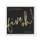 Five Oh 50th Birthday Black Gold Foil Simple Chic