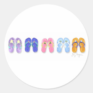 Five Pairs of Flip-Flops Sticker