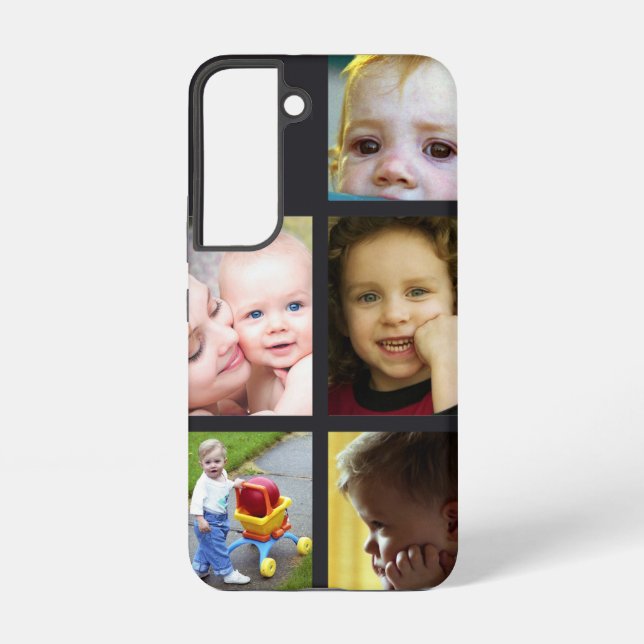 Five Personal Photos personalize Samsung Galaxy S22 Case (Back)
