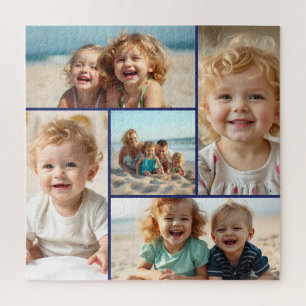 Five Photo Template   Personalized Family Puzzle 