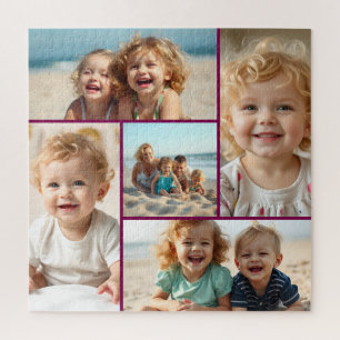 Five Photo Template   Personalized Family Puzzle 