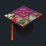 Five Photo with Victory Wreath and Diploma Graduation Cap Topper<br><div class="desc">Five photos on this topper can be anything you want or make them an age progression thing (as shown in the sample photos). Either way, this design makes a colorful and delightful tassel topper. The golden wreath with a gold grad cap and image of a diploma elegantly proclaims the message"...</div>
