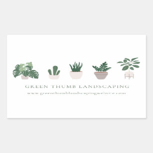 Five Potted Plants Sticker