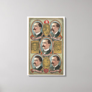 Five Ringling Brother's Bust Portraits Canvas Print