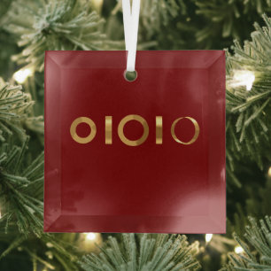 Five Rings The Pentateuch Cut-Out 1 Glass Ornament