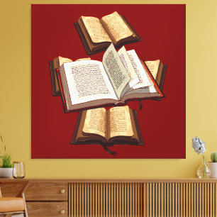 Five Rings The Pentateuch Cut-Out Stencil Motif 5 Canvas Print