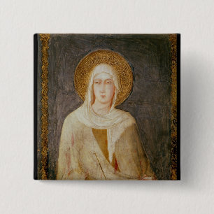 Five Saints, detail of St. Clare 2 Inch Square Button