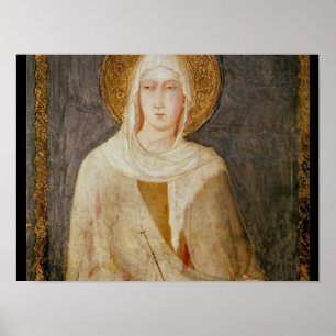 Five Saints, detail of St. Clare Poster