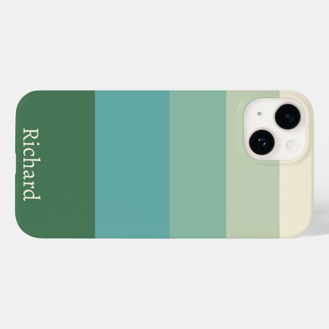 Five Shade Green Block  Case-Mate iPhone Case (Back (Horizontal))