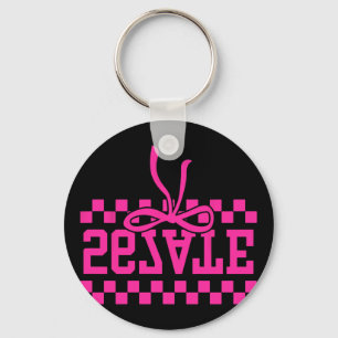 Five Six Seven Ate Cheer Dance Coquette Bow Cheerl Keychain