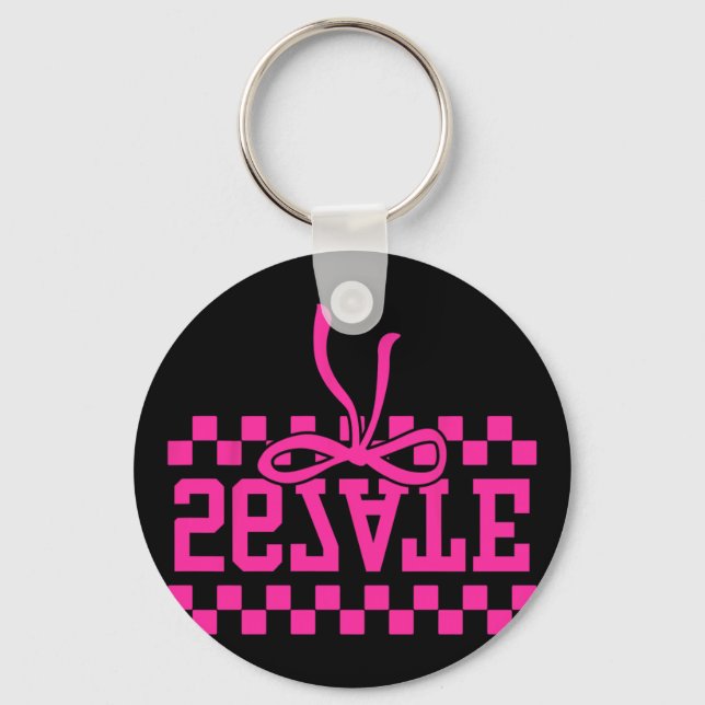 Five Six Seven Ate Cheer Dance Coquette Bow Cheerl Keychain (Front)