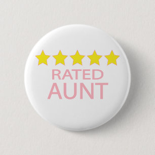 Five Star Aunt 2 Inch Round Button