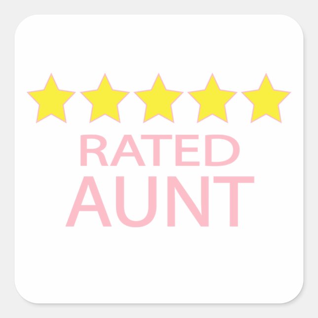 Five Star Aunt Square Sticker (Front)