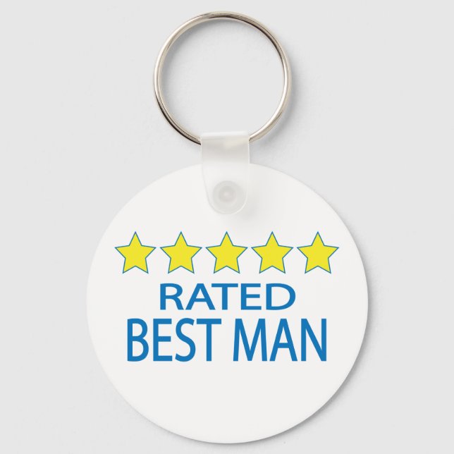 Five Star Best Man Keychain (Front)