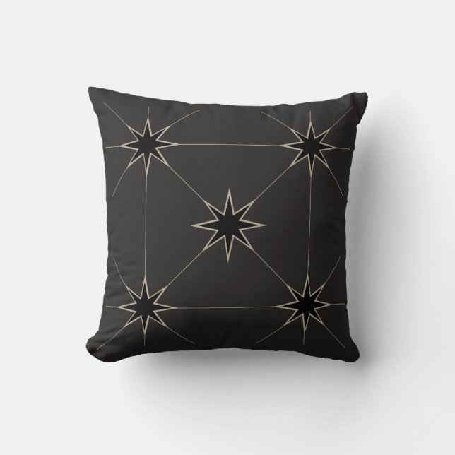 Five Star Black and Tan. Throw Pillow (Front)