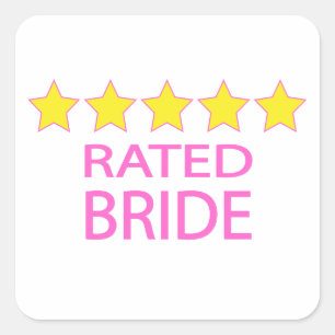 Five Star Bride Square Sticker