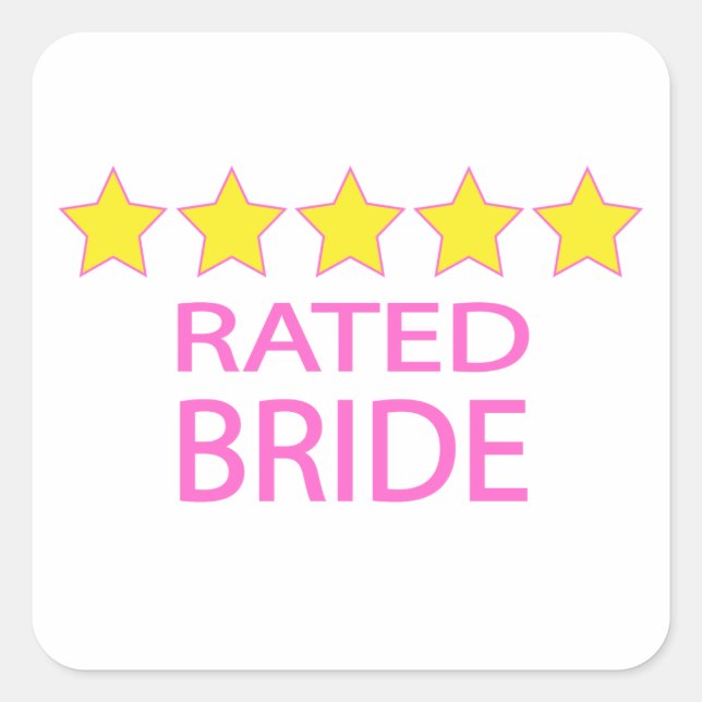 Five Star Bride Square Sticker (Front)