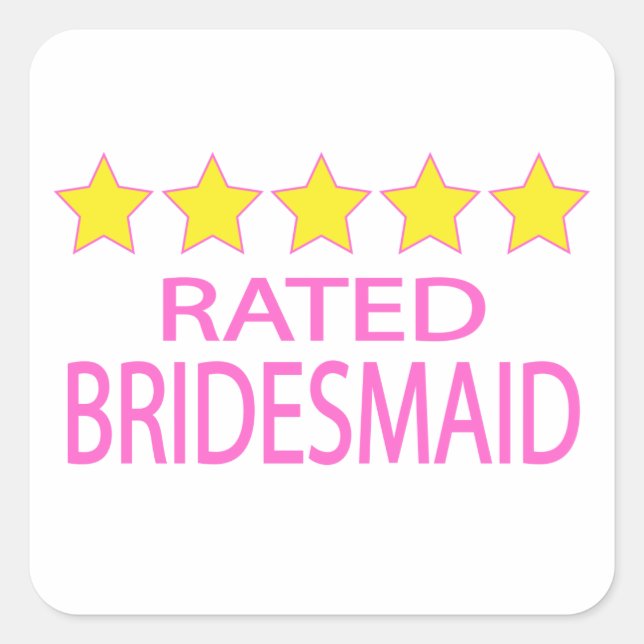 Five Star Bridesmaid Square Sticker (Front)