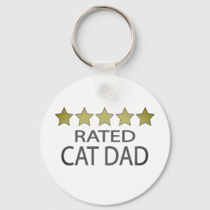 Five Star Cat Dad Keychain