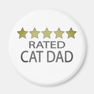 Five Star Cat Dad Magnet