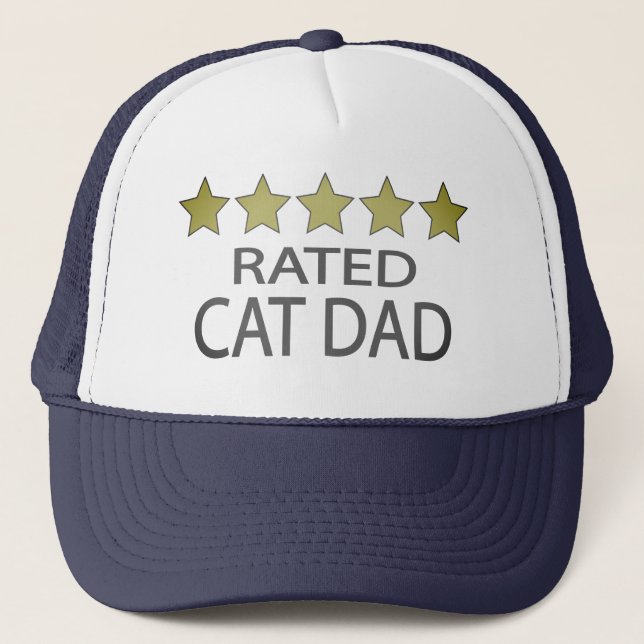 Five Star Cat Dad Trucker Hat (Front)