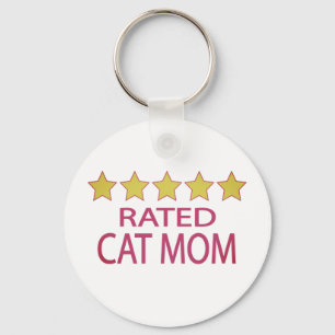 Five Star Cat Mom Keychain