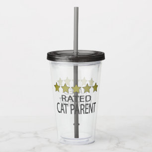 Five Star Cat Parent Acrylic Tumbler