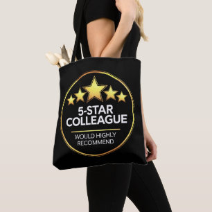 Five Star Colleague, Workmate Gift, Review Tote Bag