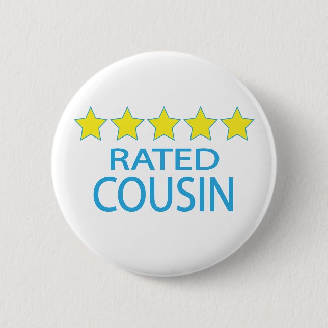 Five Star Cousin 2 Inch Round Button (Front)