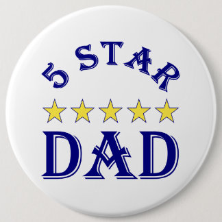 Five Star Dad 6 Inch Round Button