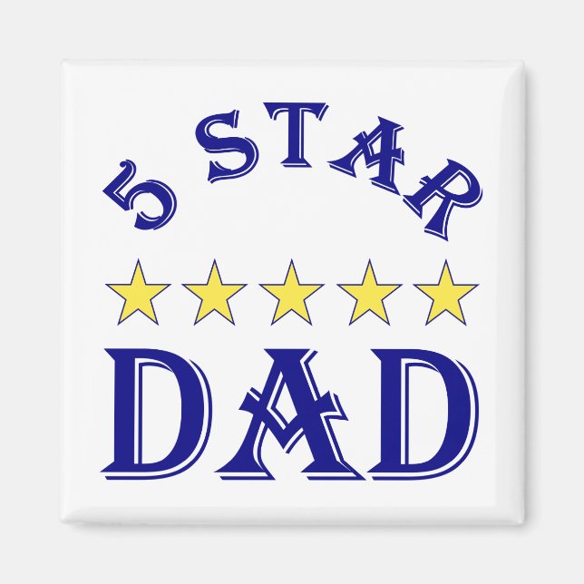 Five Star Dad Magnet (Front)