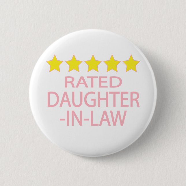 Five Star Daughter-In-Law 2 Inch Round Button (Front)