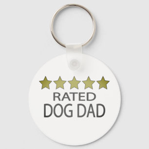Five Star Dog Dad Keychain