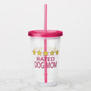 Five Star Dog Mom Acrylic Tumbler