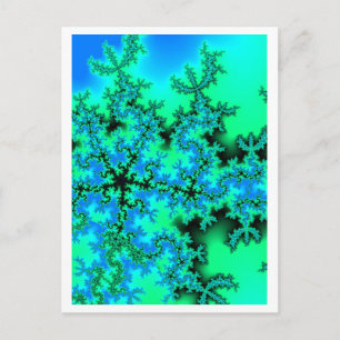 Five-star-fractal 2 postcard