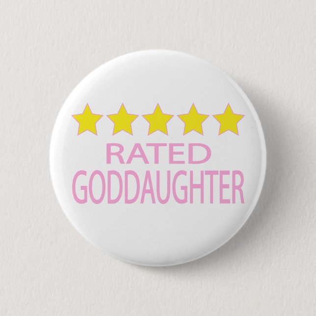 Five Star Goddaughter 2 Inch Round Button (Front)