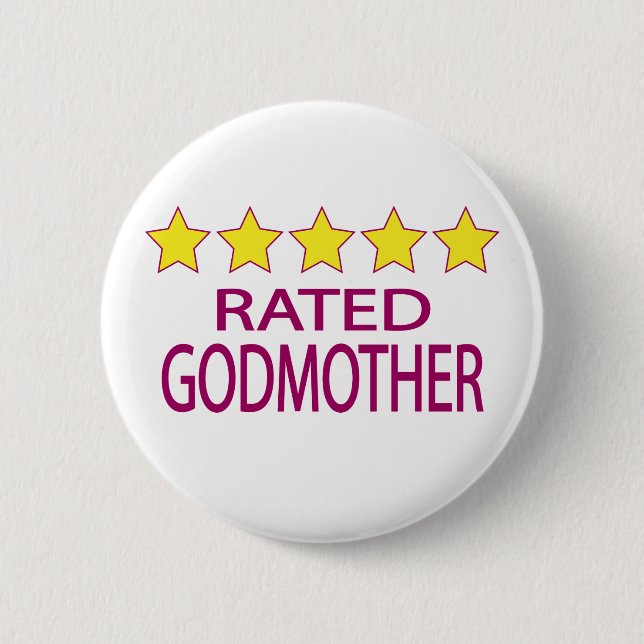 Five Star Godmother 2 Inch Round Button (Front)