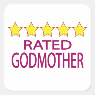 Five Star Godmother Square Sticker