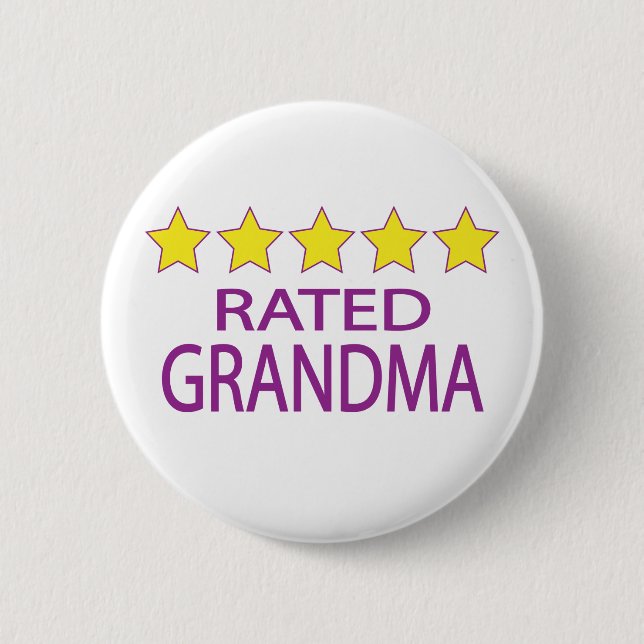 Five Star Grandma 2 Inch Round Button (Front)